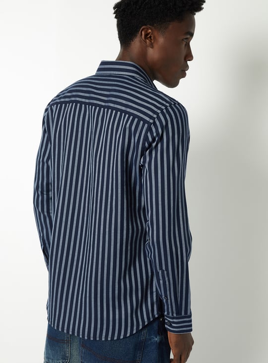 Men Striped Slim Fit Shirt