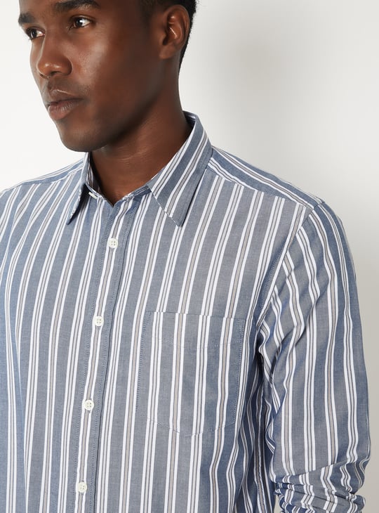 Men Striped Slim Fit Shirt