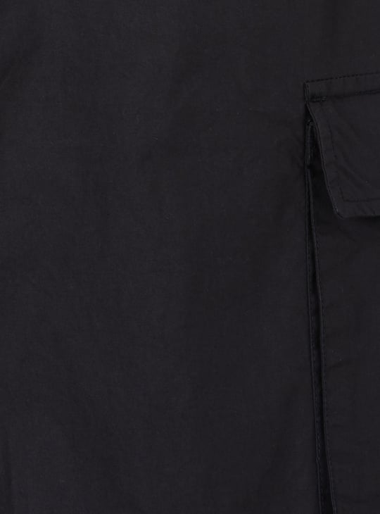 Boys Solid Cargo Parachute Trousers