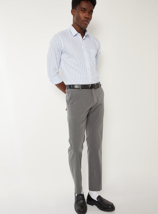 Men Striped Slim Fit Formal Shirt
