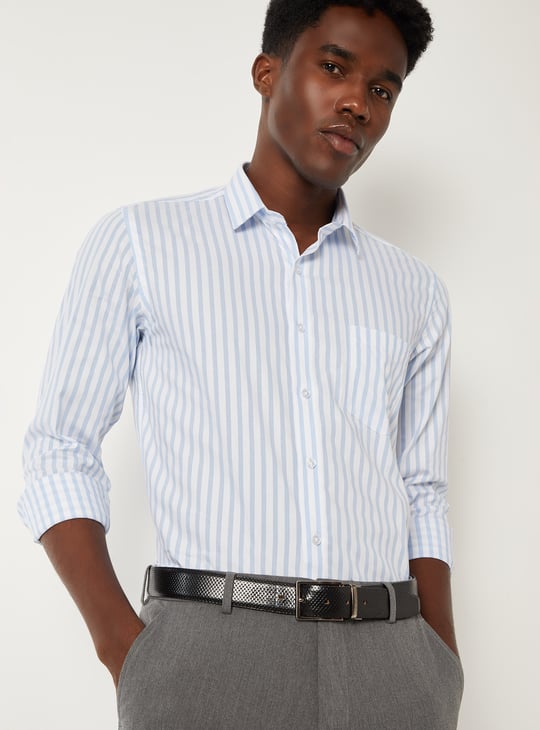 Men Striped Slim Fit Formal Shirt