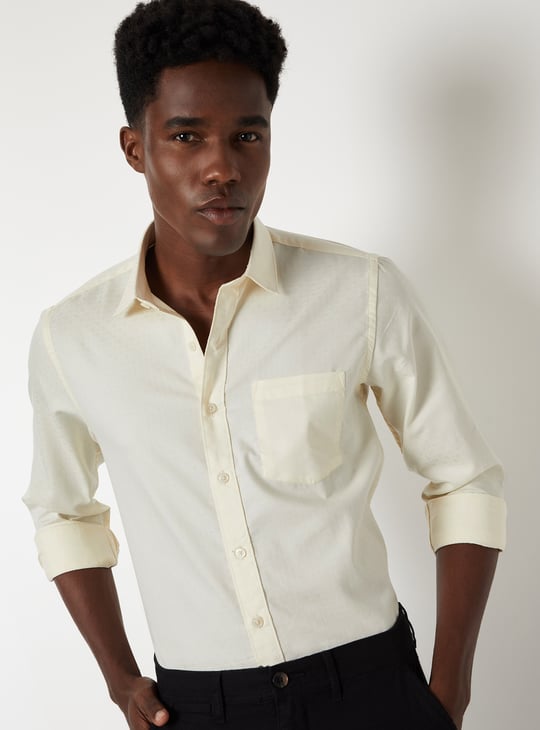 Men Patterned Regular Fit Formal Shirt