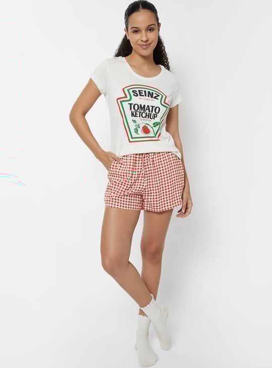 Women Printed Shorts Set