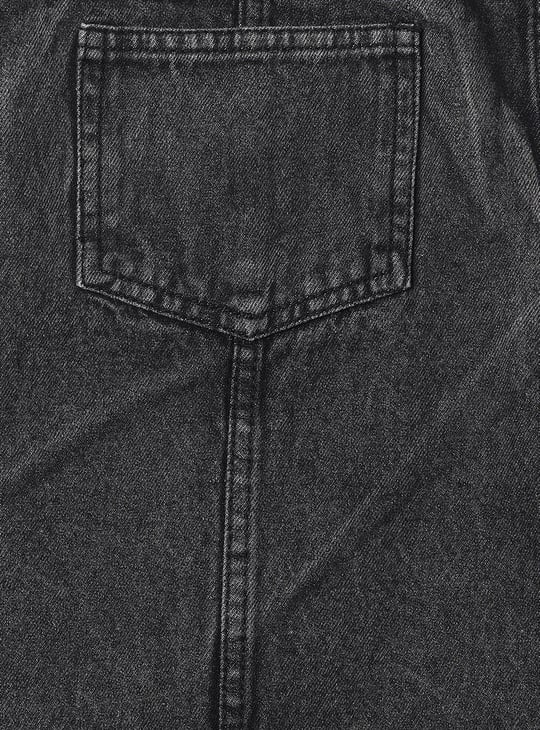 Girls Denim Pinafore Dress with T-shirt