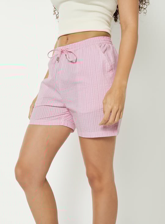 Women Striped Lounge Shorts