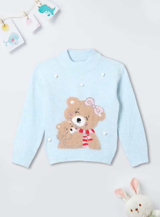 Girls Sequins Knit Sweater