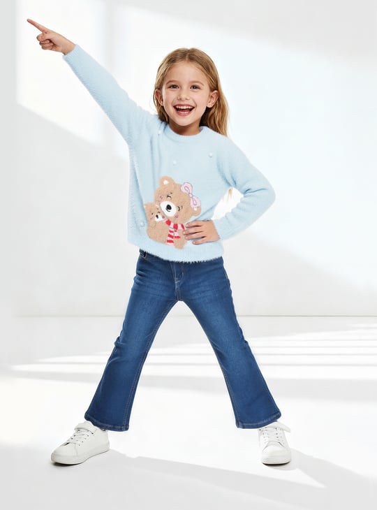 Girls Sequins Knit Sweater