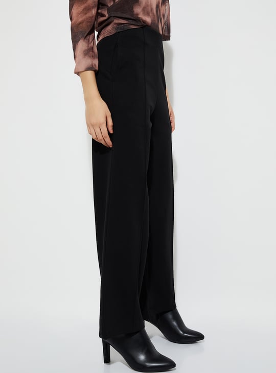 ALAYA F x URB_N Textured Wide Leg Trousers