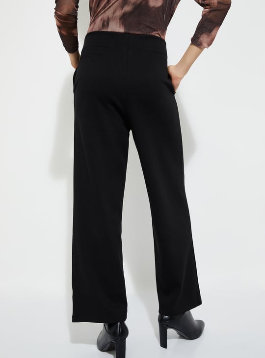 ALAYA F x URB_N Textured Wide Leg Trousers