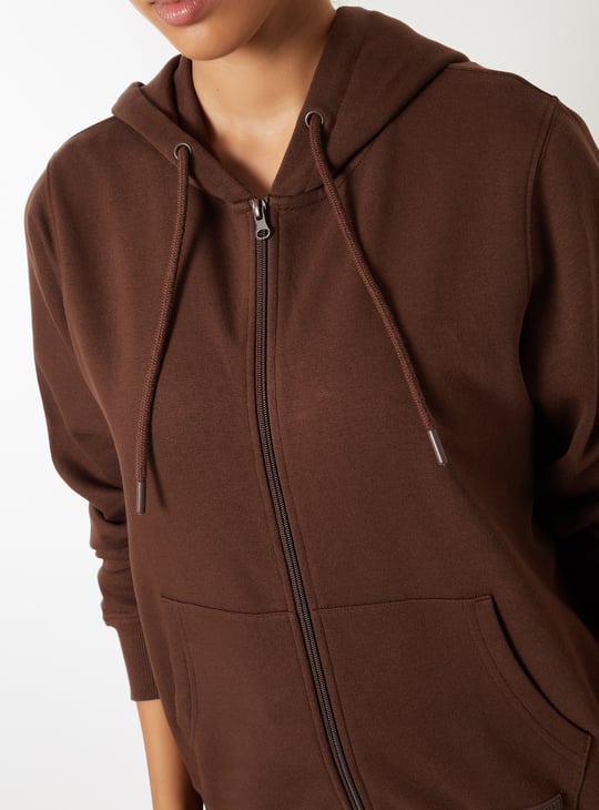 Women Solid Hooded Jacket