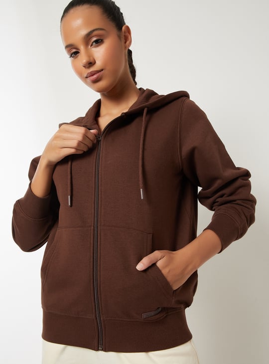 Women Solid Hooded Jacket