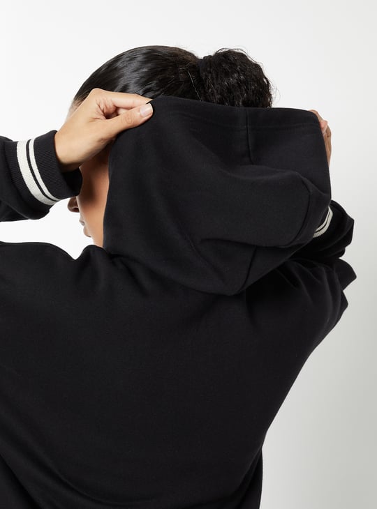 Women Chenille Embroidered Boxy Fit Jacket