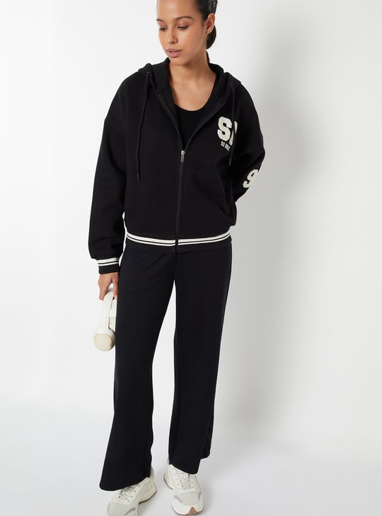 Women Chenille Embroidered Boxy Fit Jacket