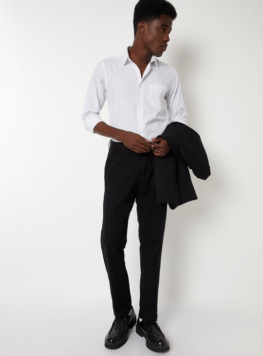 Men Striped Slim Fit Formal Shirt