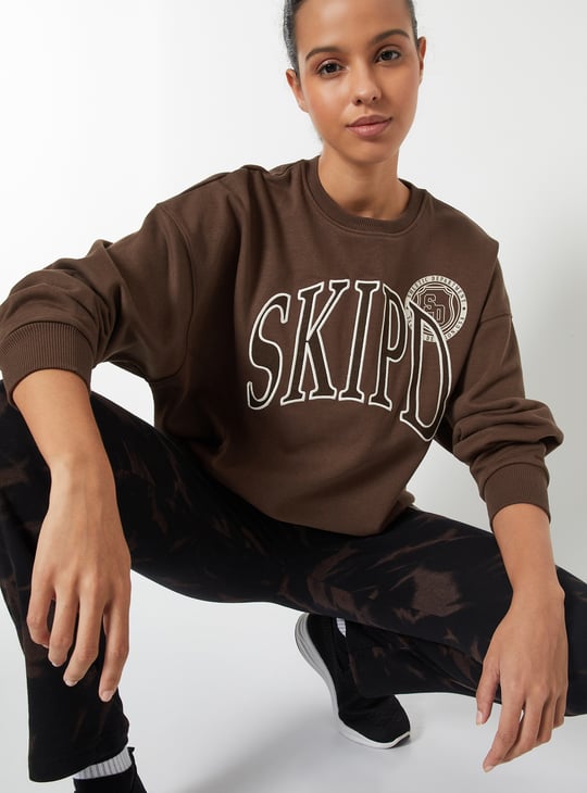 Women Printed Boxy Fit Sweatshirt