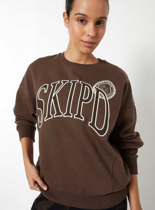 Women Printed Boxy Fit Sweatshirt