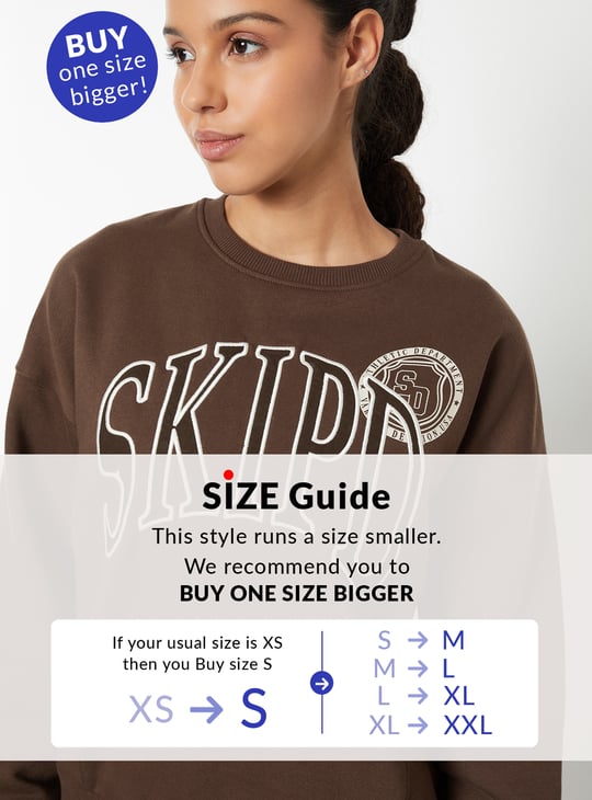 Women Printed Boxy Fit Sweatshirt