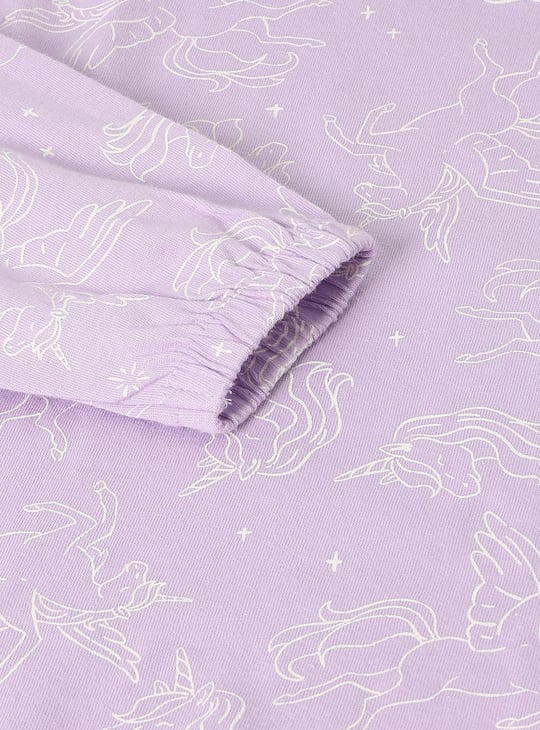 Girls Unicorn Print T-shirt