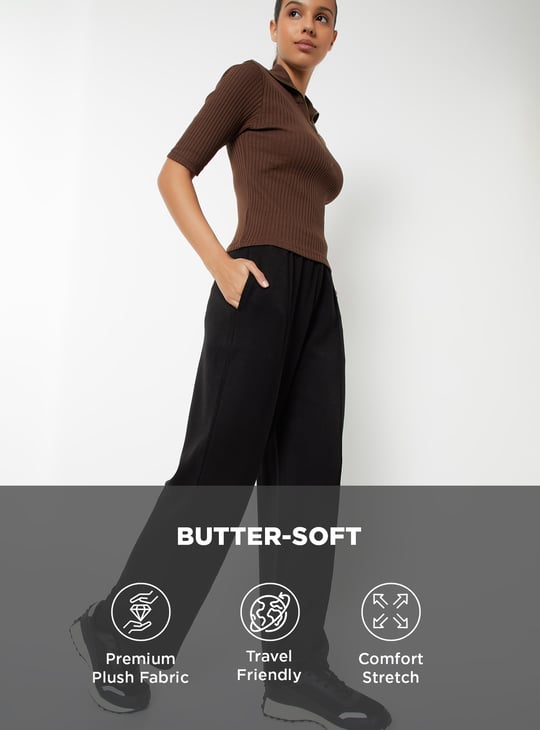 Women Solid Buttersoft Sports Track Pants