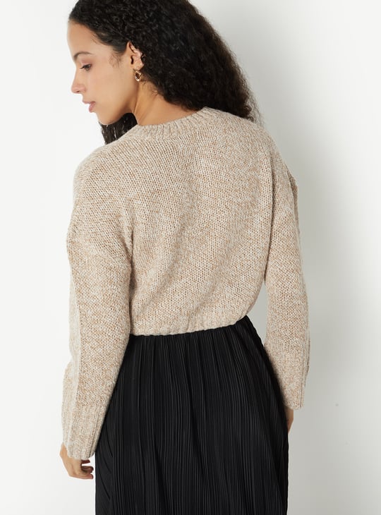 Women Knit Boxy Fit Sweater