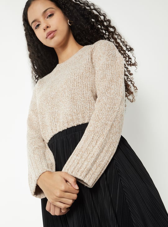 Women Knit Boxy Fit Sweater
