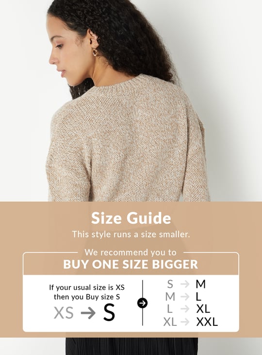 Women Knit Boxy Fit Sweater