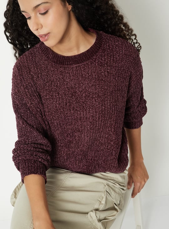 Women Knit Boxy Fit Sweater