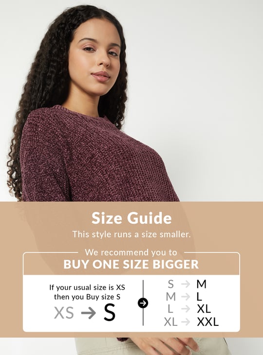 Women Knit Boxy Fit Sweater