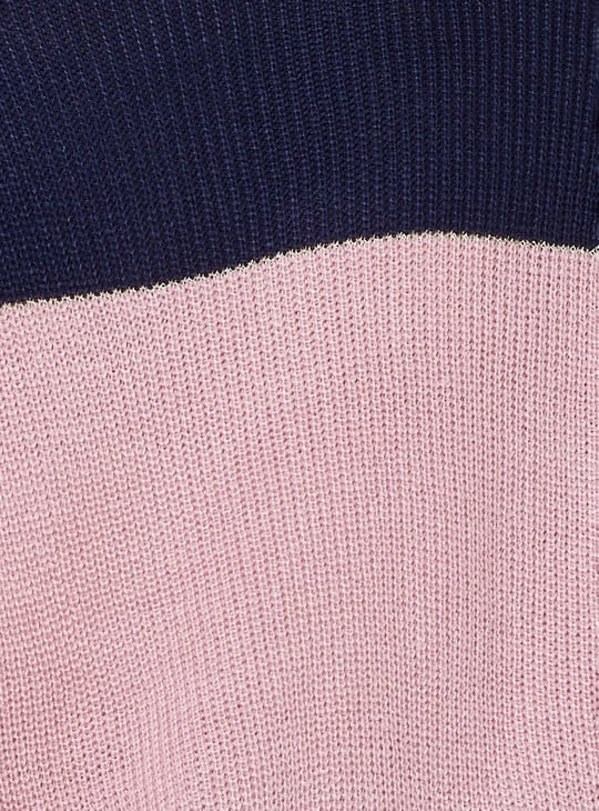 Women Knit Colourblock Sweater