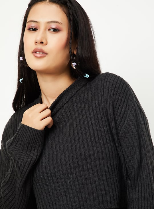 Women Ribbed Layered Sweater