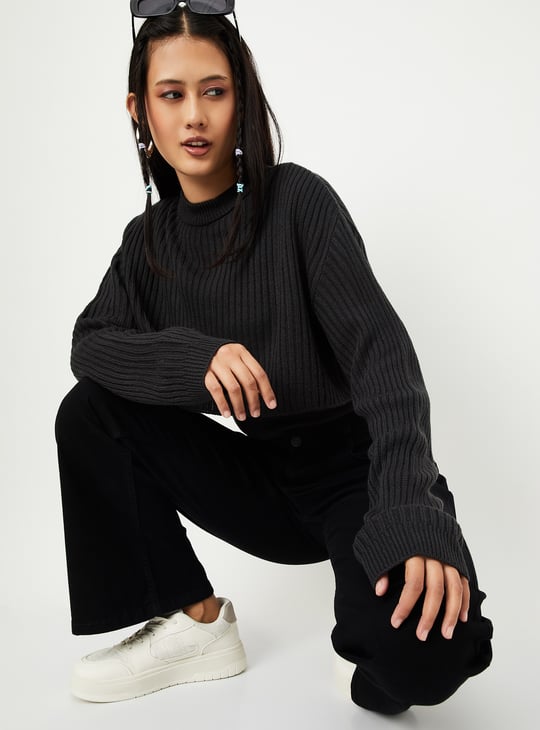 Women Ribbed Layered Sweater