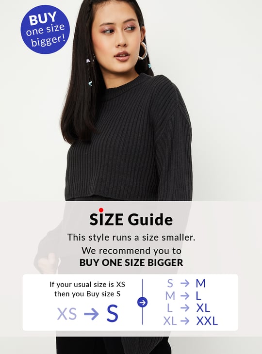 Women Ribbed Layered Sweater