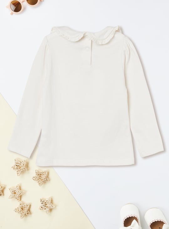 Girls Textured Pinafore Dress with Top