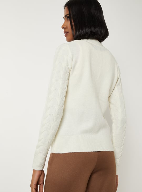 Women Cable Knit Cardigan