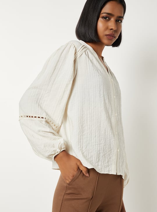 Buy Women Textured Blouse Online at just Rs. 899.0 - 1000015792629