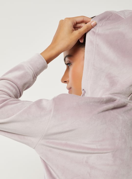 Women Solid Velour Jacket