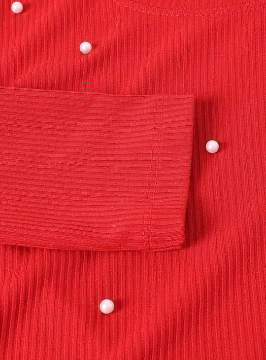 Girls Pearl Embellished Top