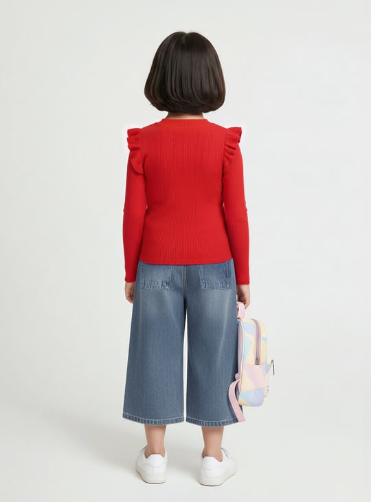 Girls Pearl Embellished Top