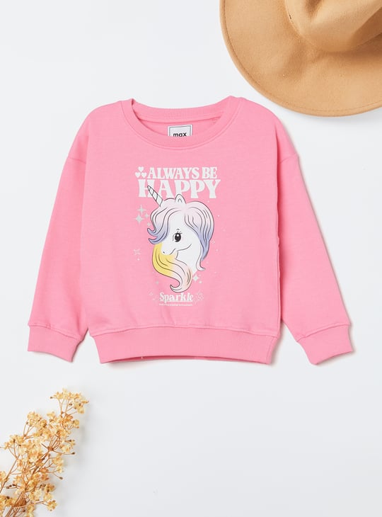 Girls Graphic Print Sweatshirt