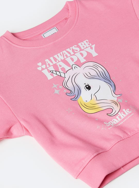Girls Graphic Print Sweatshirt