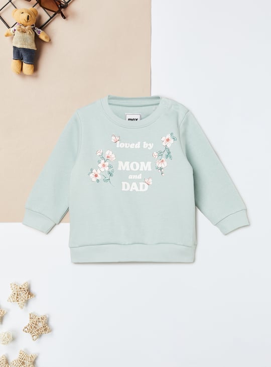 Girls Floral Print Sweatshirt