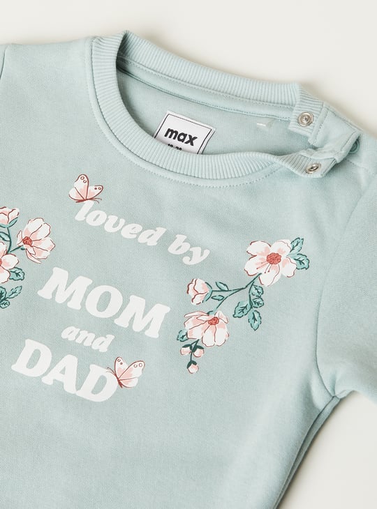 Girls Floral Print Sweatshirt