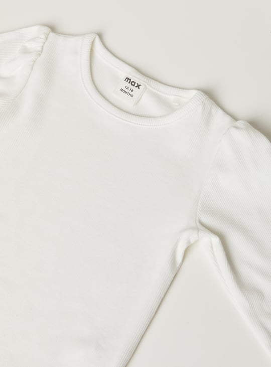 Girls Checked A-line Dress with T-shirt