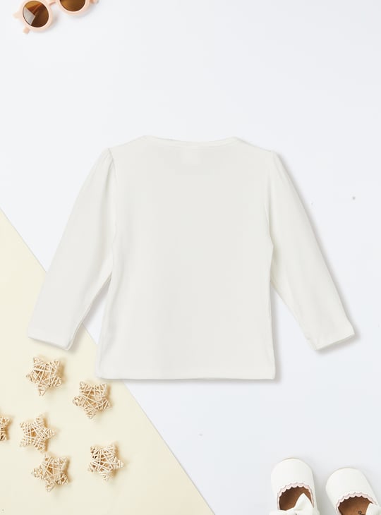 Girls Checked A-line Dress with T-shirt