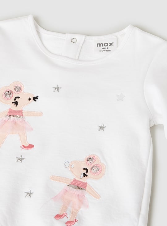 Girls Applique T-shirt with Leggings