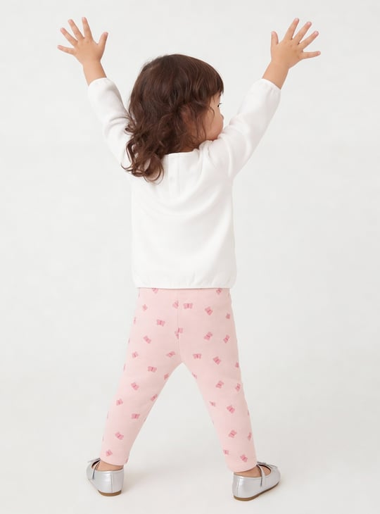 Girls Applique T-shirt with Leggings