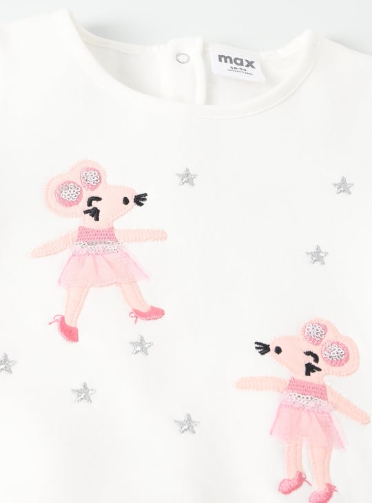 Girls Applique T-shirt with Leggings