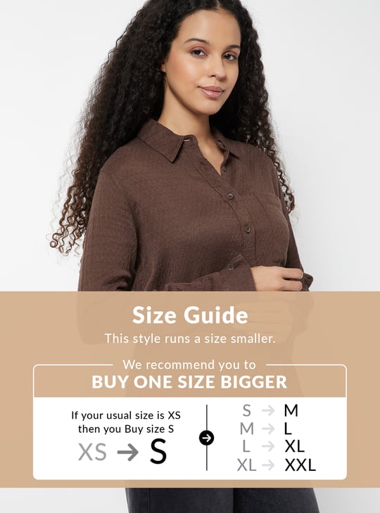 Women Textured Regular Fit Shirt