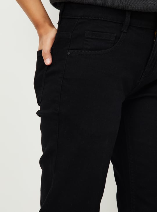 Women Solid Flared Jeans