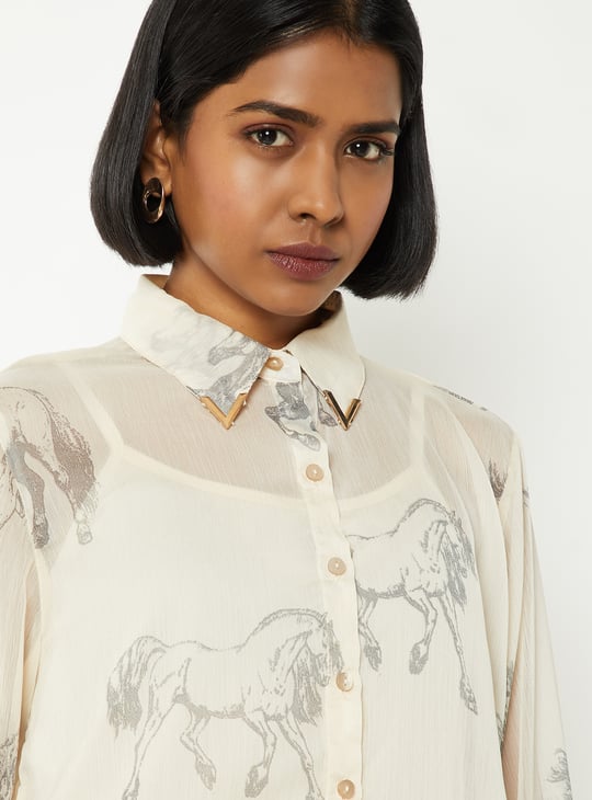 Women Woven Shirt with Camisole